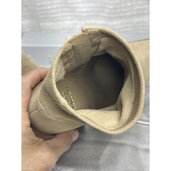 (E2) Vince Camuto Amtinda Square Toe Block Heel Leather Bootie Tortilla 8.5 M - Picture 9 of 15